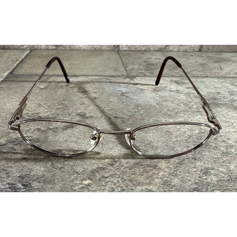 Enhance EN7674 Matte Shiny Taupe Eyeglasses Frames Metal Oval 49-18-140mm